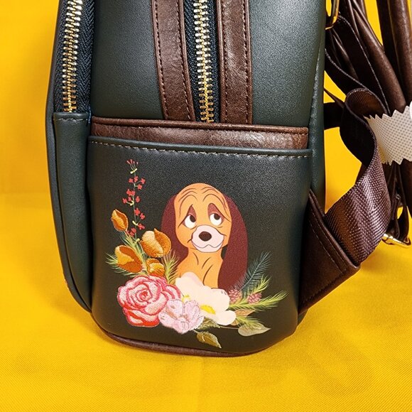 Loungefly Disney The Fox and The Hound Copper & Todd Floral Mini Backpack NEW - Picture 9 of 13